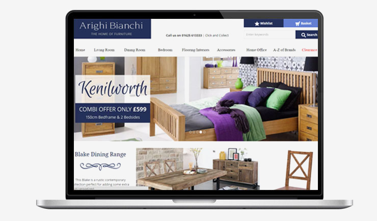 Bespoke Ecommerce web site development for UK Furniture Company
